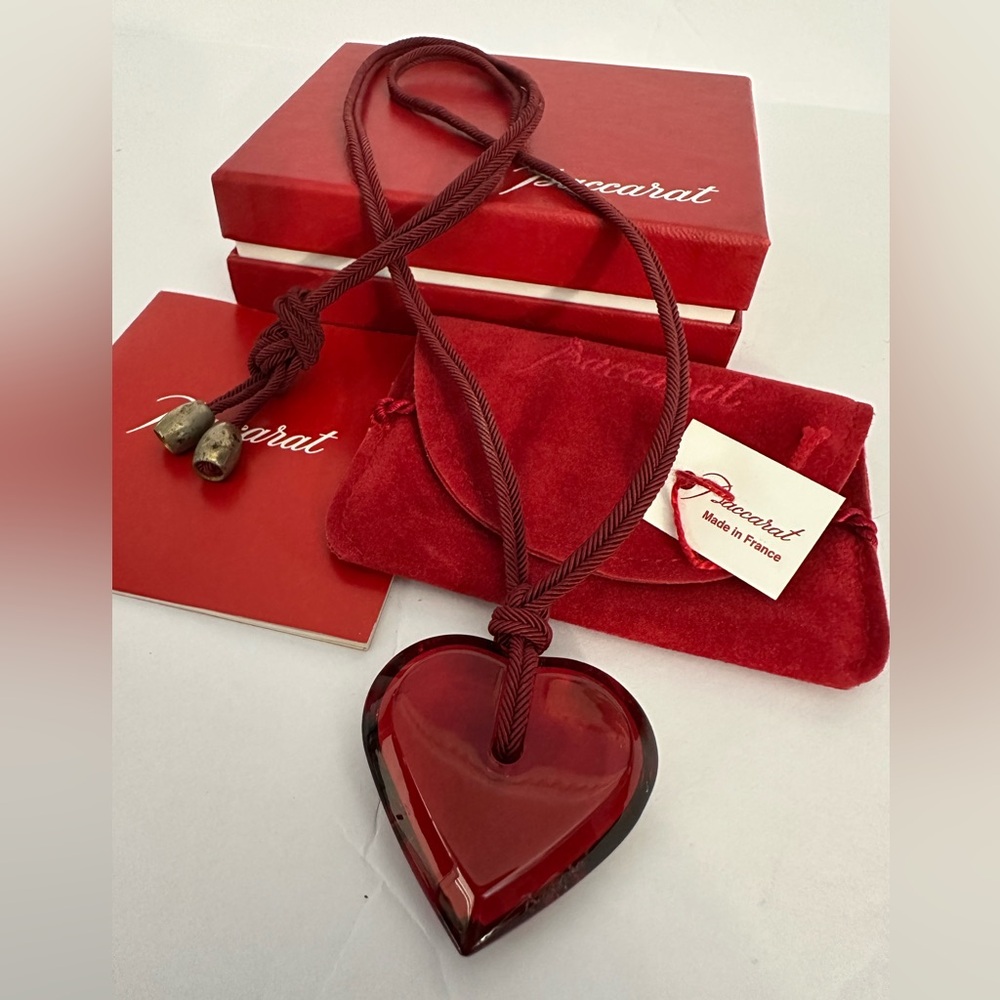 Authentic BACCARAT Red Heart Necklace Cord